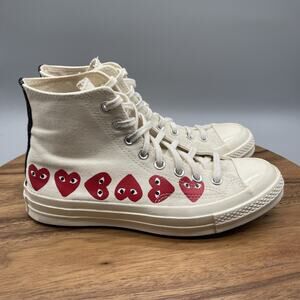 Converse Chuck Taylor All Star Shoes Womens 9 CDG Play Hearts Casual Skate